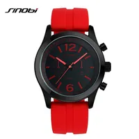 Sinobi Sports Women's Wrist Watches Casula Geneva Quartz Watch Soft Silicone Strap Color Color Remiced Reloj Mujer272J