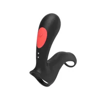 Vibrating Dual Cock Ring with Clitoral Stimulator Remote Control Penis Ring Vibrator Modes Silicone Sleeve for Men Sex Play
