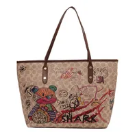 Роскошная дизайнерская сумочка женская сумка 2022 Тенденция сумки для женщин Большой способность Shouler Bags Floral Women Fashion Casual Totes Y220720