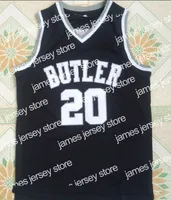 Nuevos Butler Butler Bulldogs #20 Gordon Hayward Camisetas de baloncesto College University Black Stitched University de alta calidad