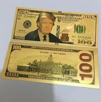 Trump Dollar USA Presidente Banknote Gold Gold Foil plisado Facturas de elecciones generales American Souvenir Cupón de dinero falso NUEVO DD
