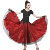 Sahne Giyim Kadın İspanyol Flamenko Kostüm Kızlar Moda Dans Elbiseler 360 Derece Standart Balo Salonu Etekler Karnaval Parti Giyim