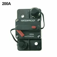 200A Circuit Breaker Fusibile Ripristina 30-200 AMP 12V-48V CC Auto Boat Waterproof Black