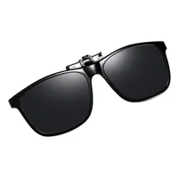 Fashion Clip on Polarized Sunglasses Men Women Flip Up Metal Clip Night Vision Eyewear Designer Driving Shades for Prescription Glasses