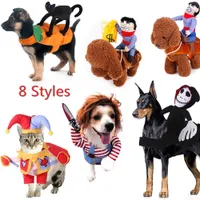 Pet Cosplay Suit Funny Gat Dog Roupas fofas trajes de halloween