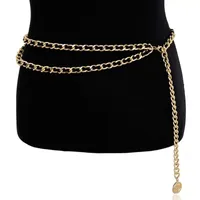 Domande da donna Fashion Designer Womens Dress Dress Chain Cintura per Pearl Fringa sottile Catene in vita Waist Cintura in metallo Accessori per camicia da camicia