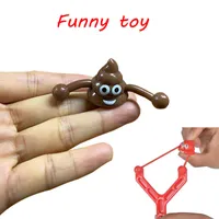 Funny Poop Ejection Slingshot Fake Antistress Gadget Aldult Vent Novelty Children's Adult Children Sticky Stool Toy