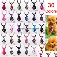 Boyun bağları moda aksesuarları çocuklar çocuklar evcil hayvanlar köpek koltukları 30 renk malzemeleri hjewelry evcil hayvan ürünleri kravat bebek jlqe damla teslimat 2021 gubxh
