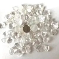 Objetos decorativos Figuras 100g Natural de cristal blanco cuarzo de piedra de grava rota