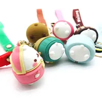 Keychains Korean cute rogue rabbit key cheap Mengmeng Rabbit Pendant car Christmas gift