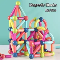 Magnetic Stick Designer Building Blocks Set Kids 2565pcs ímãs de tamanho grande tijolos Montessori Toys educacionais para crianças Presente 220726