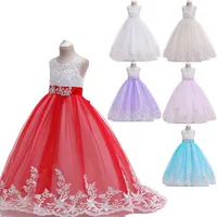 Girls Summer Dress Bridesmaid Kids Vestidos para niñas Niñas Long Puffy Princess Falda Fiesta Boda 79 my T2