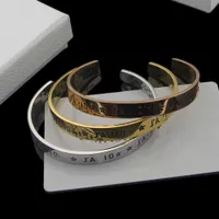 Classic bangles Gold Silver Nail Bracelet Titanium Steel Cuff bangle Star Heart Bracelets Womens Mens Love Jewelry Gift No Box