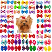 Dog Apparel Hair Bows Dogs Topknot Multicoloured Bow Pet Puppy Hair Bright Flower Peals Pets Grooming Products 383 E3