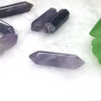 Dekorativa föremål Figurer 1pc Random Purple Dream Amethyst DT Points Wand Hexagonal Quartz Crystal Natural Stone Mineral Healing Reiki