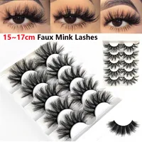 False Eyelashes 5Pairs 6D Faux Mink Hair Natural Long Fluffy Wispies Lashes Handmade Cruelty-free Eye Lash Extension Makeup ToolFalse