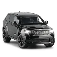 Svip-1: 32 alloy car, Jeep SRT, Grand Cherokee, classic, steering wheel, shock absorber, acousto-optic, children's gifts283u