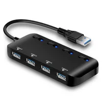 4-port USB 3 0 Data Hub Splitter USB C Hub med individ p￥ OFF LED Power261k