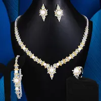Kolczyki Naszyjnik Missvikki włoski 4pcs pierścień bransoletki dla szlachetnych perły luksusowe kobiety ślubne biżuterii