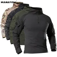 Men s Outdoor Tactical Hiking T Shirts Military Army Long Sleeve Hunting Climbing Shirt Male Sport Tops Asian Size M 4XL 220712