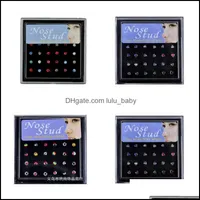 Nose Rings Studs Body Jewelry 144 Pcs/Lot 316L Stainless Steel Womens Ring Piercing 66 N2 Drop Delivery 2021 3Xsxa