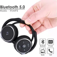Headphones & Earphones AX-698 Bluetooth 5.0 Sports Running Wireless Earphone Sweatproof Headset With Mic Support TF Card FM Radio MP3 Player