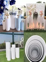 3pcs runde Zylinder Sockel Display Art Decor Cake Rack Sockel Säulen für DIY Hochzeitsfeier Dekorationen Urlaub 0623