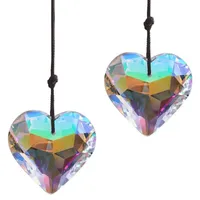 Avize Kristal 45mm Kalp Aşk Suncatcher Cam Art Faceted Prizma Parçaları Kolye Asma Süsleme Penceresi Düğün DekorChandelier