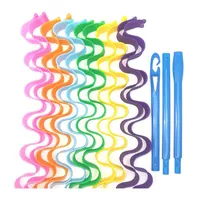 12pcs 55cm Hair Curlers Magic Styling Kit With Style Hooks Wave Formers For Most Hairstyles322a