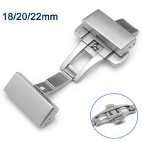 Butterfly Buckle High Quality 316L Stainless Steel Deployment Clasp 18mm 20mm 22mm Turtle Back 220617