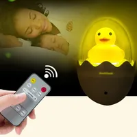 LED Children Night Light for Kids Soft Silicone USB RECHARGEABLE Bedroom Decor Gift Animal Chick Touch Night Lamp23c