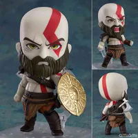 10cm Q Virso 925 # Deus da Guerra Anime Figura Kratos Pvc de Ao Rosto Mutvel Brinquedos Coleo S Para Amigos présente