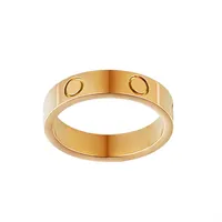 Rose Gold Custom Designer Ring For Women Luxury Ring Men Hoge kwaliteit gemaakt in China Titanium staalontwerp Dikke plating zonder vervagende zilveren verlovingsringen vrouw
