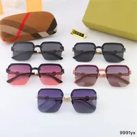 Zähler Qualität Luxus Marke Designer Sonnenbrille Limente Männer Frauen Metall Vintage Stil Square Rahmenlose Sonnenbrille mit Gläsernbox UV 400 Aaaaa