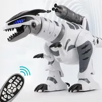 RC Dinosaur Tyrannosaurus rex Animal Direte Control звучит Dinobot Electric Walking Animals Toy Music Spray Kids Toy 201210266U