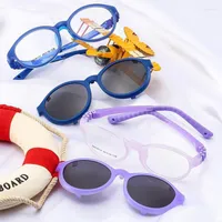 ファッションサングラスフレームO-Qクラブキッズクリップ上の近視処方の子供のメガネ2 in 1磁気偏光眼鏡DM181117 BELO22