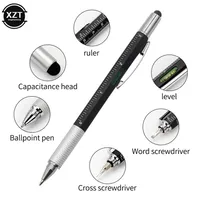 7 IN1 Многофункциональная шариковая ручка с современным ручным инструментом мера технической вершины с сенсорным экраном