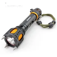 Military T6 LED rechargeable flashlight for protection against wolves hunting security patrol outdoors tactical outdoor defensive 301S
