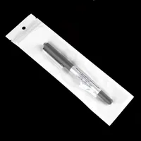 6 22cm 100pcs çok açık beyaz inci kalem plastik poli ambalaj torbası opp paketleme fermuar kilidi perakende paketleri mücevher torbaları w266z