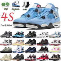 Jumpman 4 4S Men Basketball Shoes University Blue Military Cat Black Cat Red Red Thunder White Oreo Cool Gray Mens Womens Sneakers Outdoor Sports Trainers