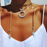 Chokers Wrap Necklace Minimal Boho Jewelry Bohemian Hippy Gypsy Necklaces