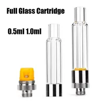 Push Full Glass Vape Cartridges Atomizer Packaging Box 2.0ml Ceramic 510 Thread Thick Oil Packing Boxes Carts Empty Vaporizer Pen With Package For Preheat Battery