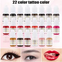 Semi permanente make -up wenkbrauw inkten lippen ooglijn microblading pigment tattoo color2882