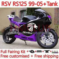 Body Kit For Aprilia RSV125RR RSV RS 125 R RR 125RR 99-05 155No.11 RS-125 RS4 RSV125 RS125 99 00 01 02 03 04 05 RSV-125 1999 2000 2001 2002 2003 2004 2005 Fairing black purple