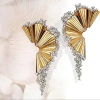 Godki Trendy Luxus 2pc Halskette Ohrring -Sets Schmuck Set für Frauen Hochzeitsfeier Voller Zirkon Dubai Brautschmuck Sets 220720