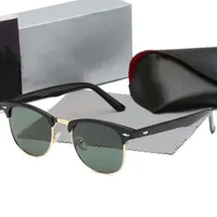 Luxusdesigner Sonnenbrille Mode klassische Sonnenbrille polarisierte UV Damen Brille Metall Rahmen Original Männer Outdoor Driving Shades Unisex 16 Farben grüne Objektive r