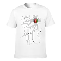 Men&#039;s T-Shirts Afghanistan Afghan AFG Country Flag CPU Processor Circuit Diagram Heart Board Funny T Shirts Men Women Tops Cotton TeesMen&#039;s
