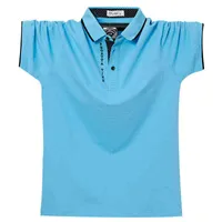 Летние мужчины поло рубашки мужская классическая сплошная половая рубашка для рубашки для хлопчатобумажной рубашки большие размеры модные мужчины плюс 6xl 5xl xxxxl y220531