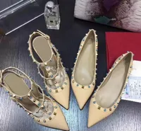 Hochwertige Farbschaffellpumpen Mode Nietparty Schuhe Frauen 6 cm 8 cm 10 cm High Heels Echtes Leder EU34-41 Größe mit Box