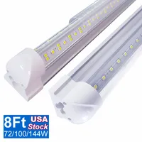 V Form T8 LED Tube Light 8FT 2FT 4FT 5FT 6FT 8 FeS 144W Double Row Tubes Lights AC85-277V Shop Light High Efficiency Fluorescerande Bar Bulb Lamp oemled
